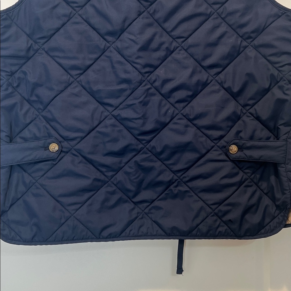 J. Crew Dark Blue Quilted Vest size small. - Picture 10 of 11